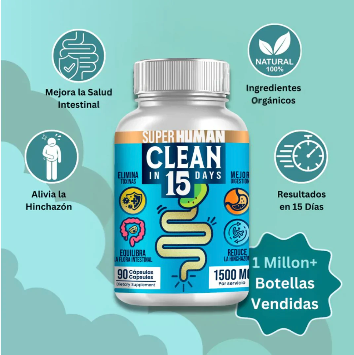 OFERTA Clean15™ Limpieza Completa Estomacal+ENVIO GRATIS