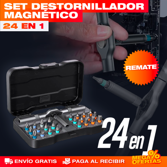 SET DESTORNILLADOR MAGNÉTICO  24 EN 1 + ENVÍO GRATIS 🎁