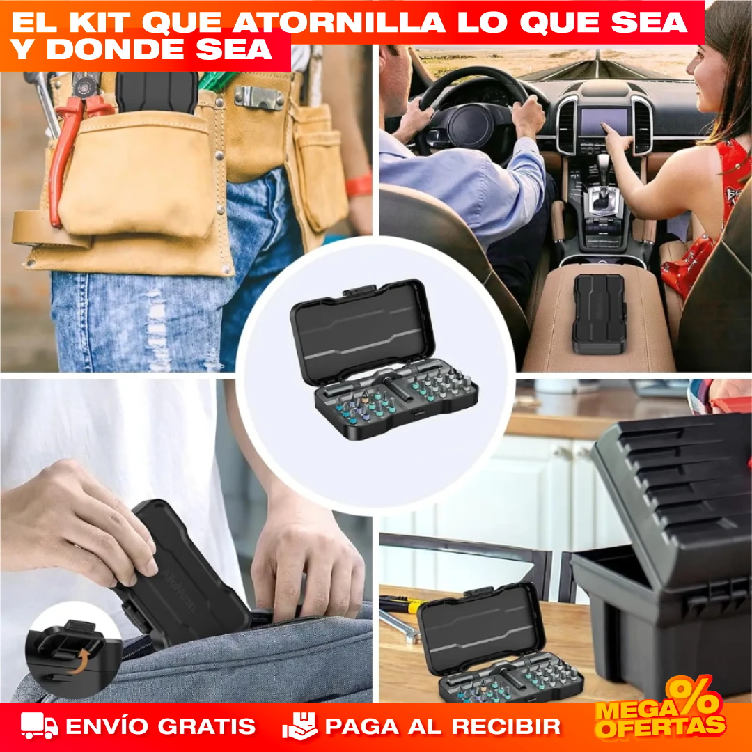 SET DESTORNILLADOR MAGNÉTICO  24 EN 1 + ENVÍO GRATIS 🎁