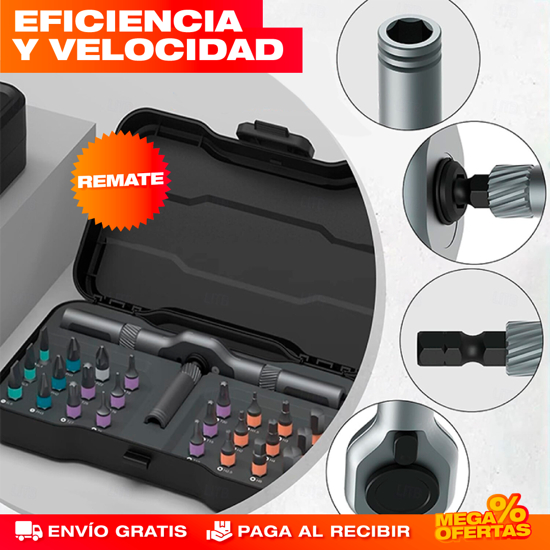 SET DESTORNILLADOR MAGNÉTICO  24 EN 1 + ENVÍO GRATIS 🎁